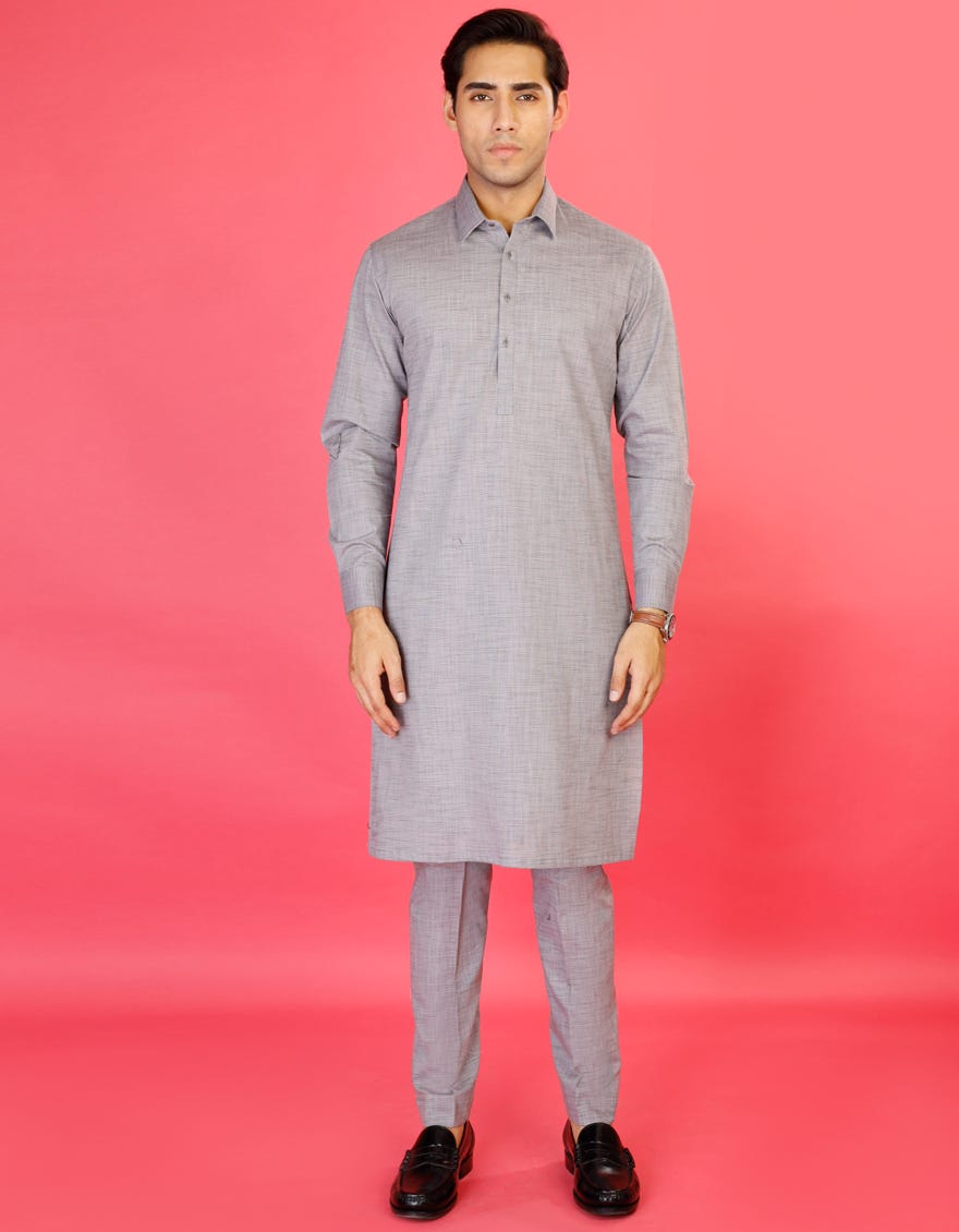 Lilac Cotton Unstitched Kameez Shalwar Fabric | Jjms-2157