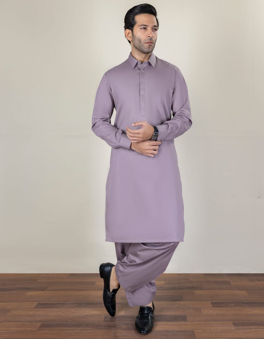MAUVE COTTON UNSTITCHED KAMEEZ SHALWAR FABRIC | JJMS-2177
