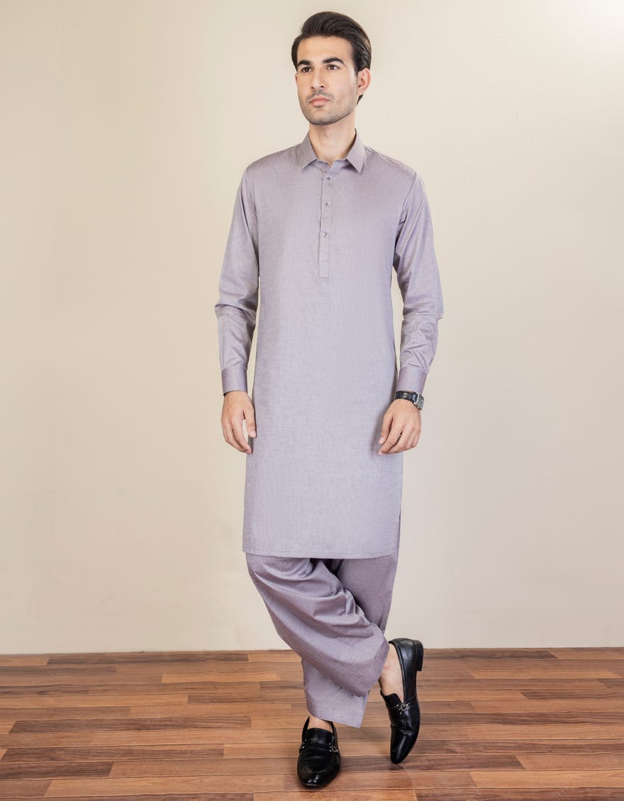 Purple Cotton Unstitched Kameez Shalwar Fabric | Jjms-2212