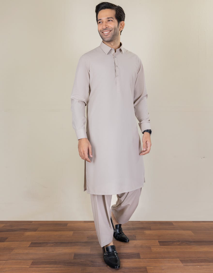 Sand Blended Unstitched Kameez Shalwar Fabric | Jjms-2221