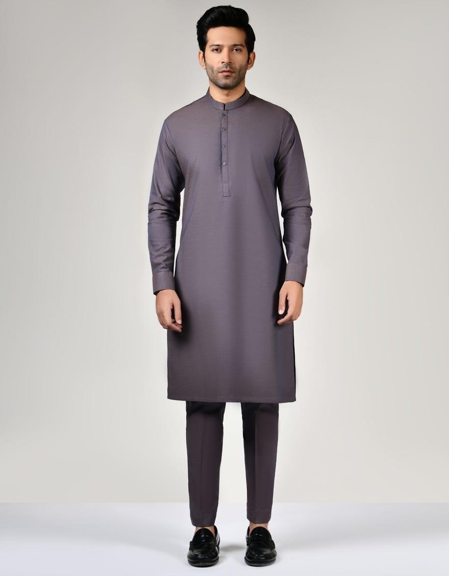 Purple Cotton Unstitched Kameez Shalwar Fabric | Jjms-2554