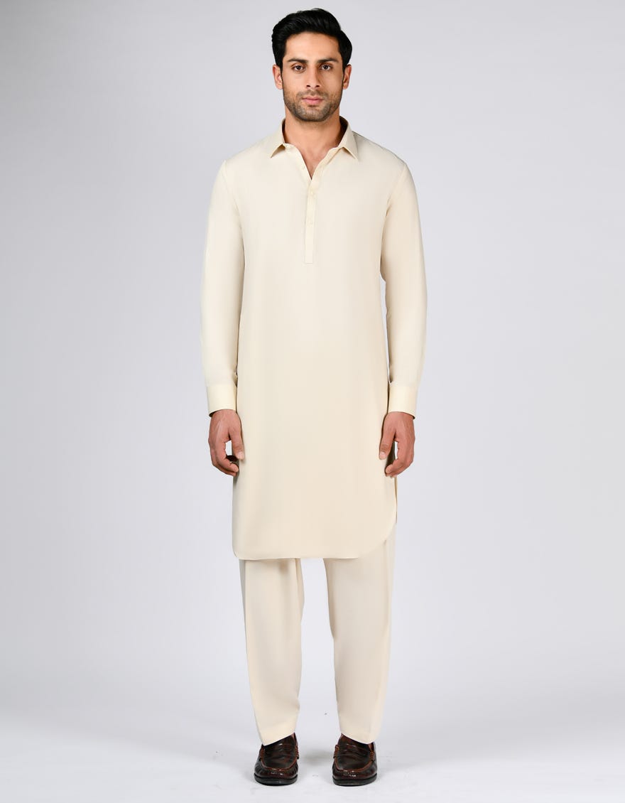 Fawn Blended Unstitched Kameez Shalwar Fabric | Jjms-2675