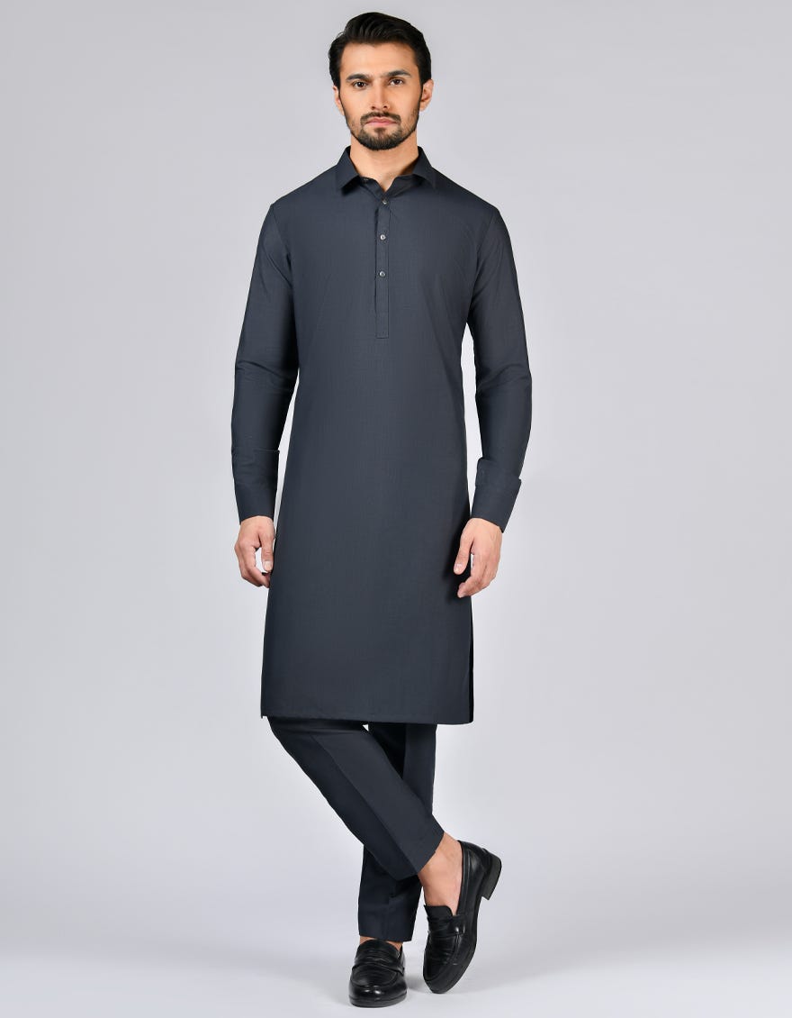 Royal Blue Blended Unstitched Kameez Shalwar Fabric | Jjms-2705