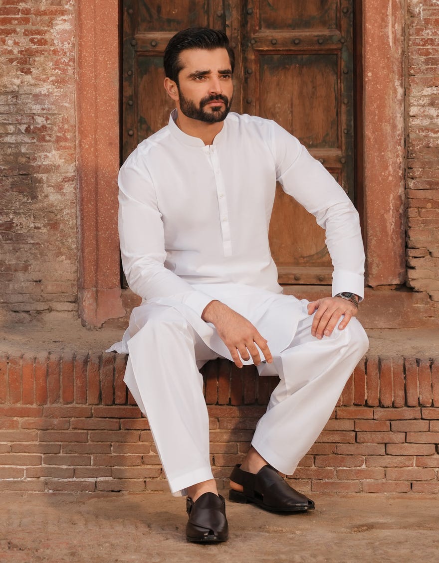 WHITE COTTON LATHA UNSTITCHED FABRIC