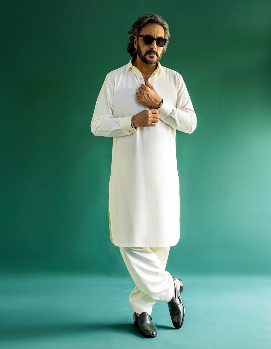CREAM BOSKI UNSTITCHED FABRIC