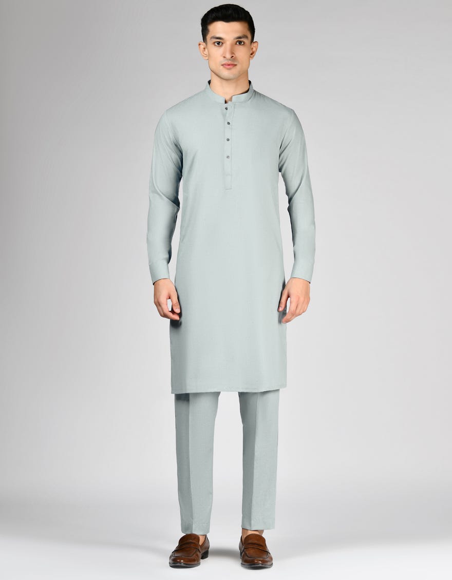 JADE GREEN BLENDED UNSTITCHED KAMEEZ SHALWAR FABRIC | JJMS-3012