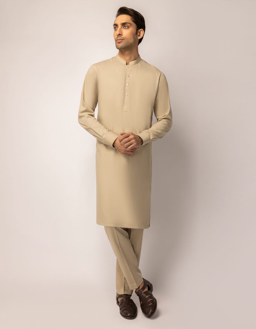 BEIGE UNSTITCHED FABRIC