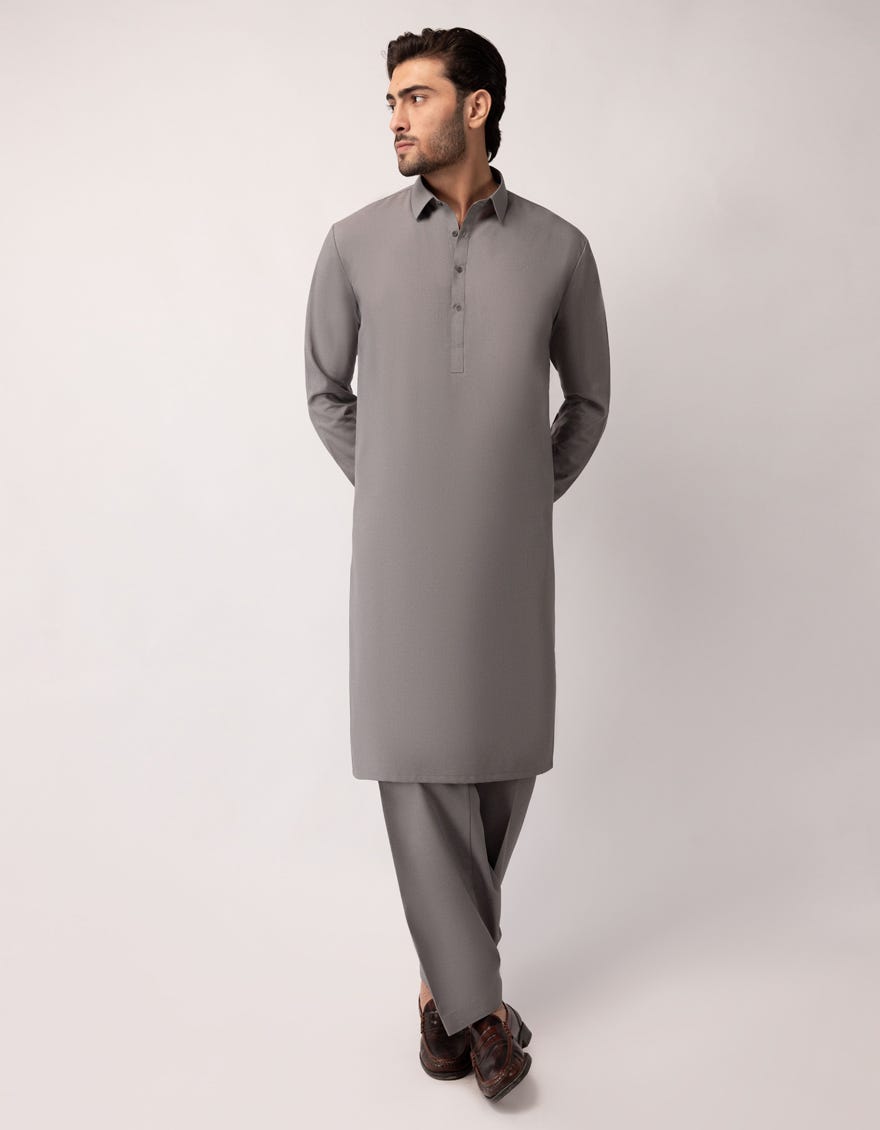 LIGHT GREY UNSTITCHED FABRIC