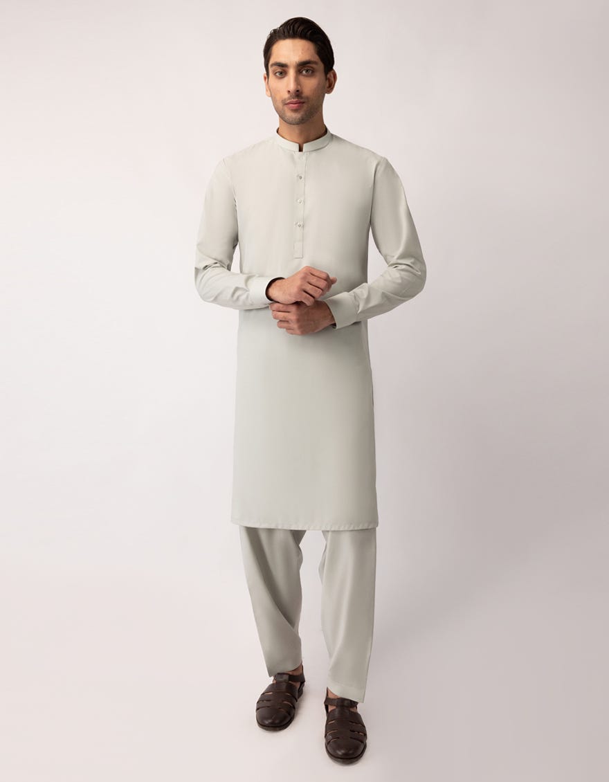 PALE GREY UNSTITCHED FABRIC