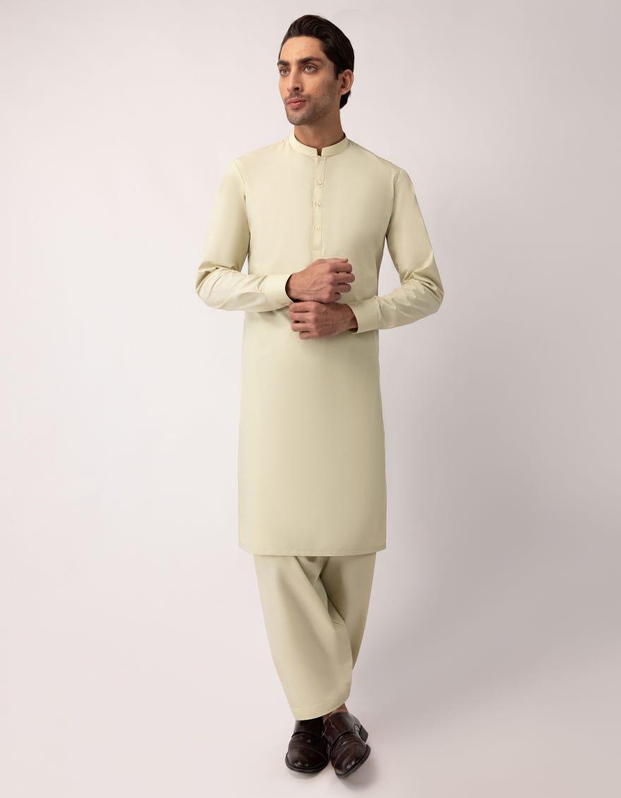 PALE GREEN UNSTITCHED FABRIC