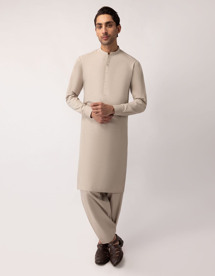 BEIGE UNSTITCHED FABRIC