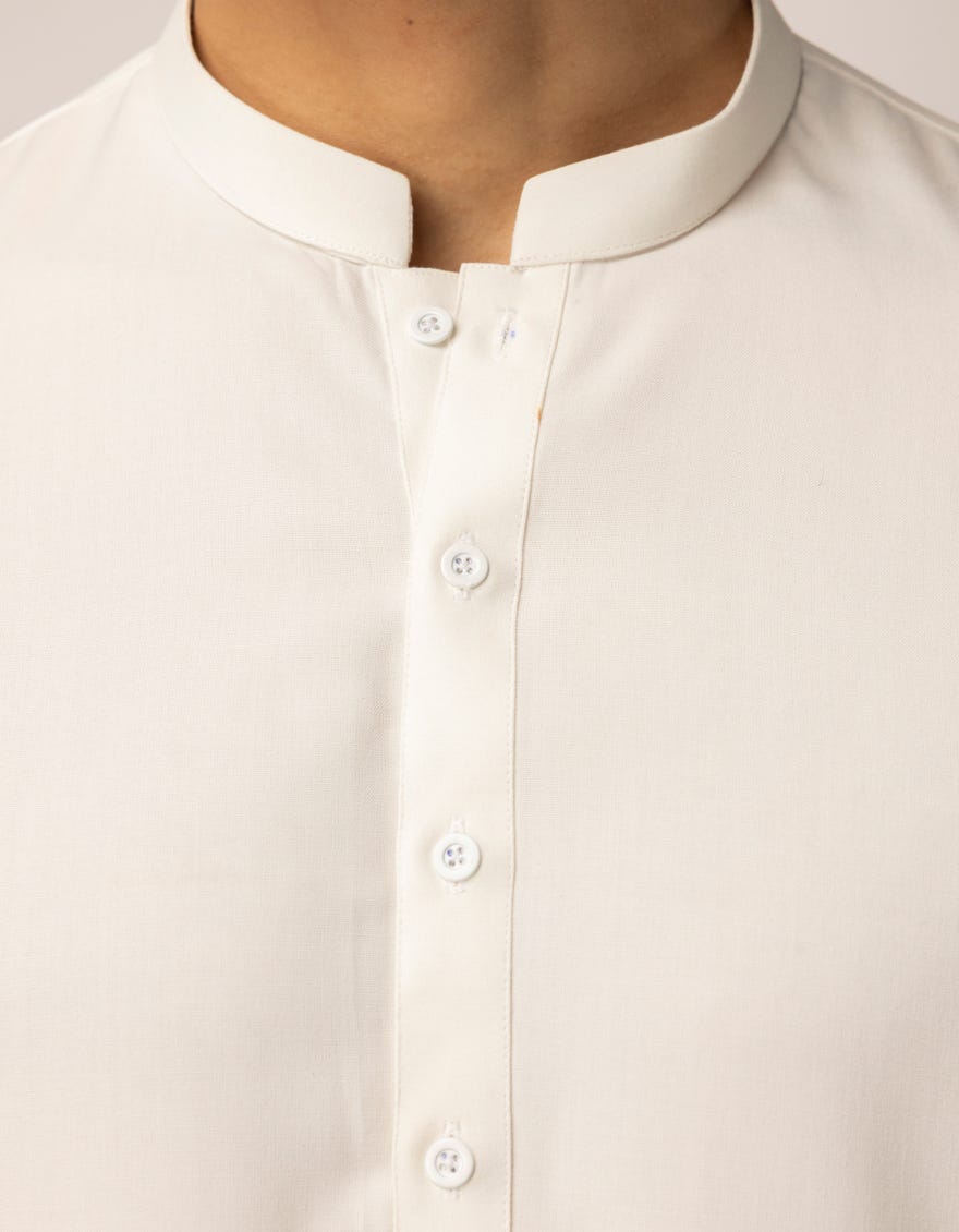 WHITE UNSTITCHED FABRIC