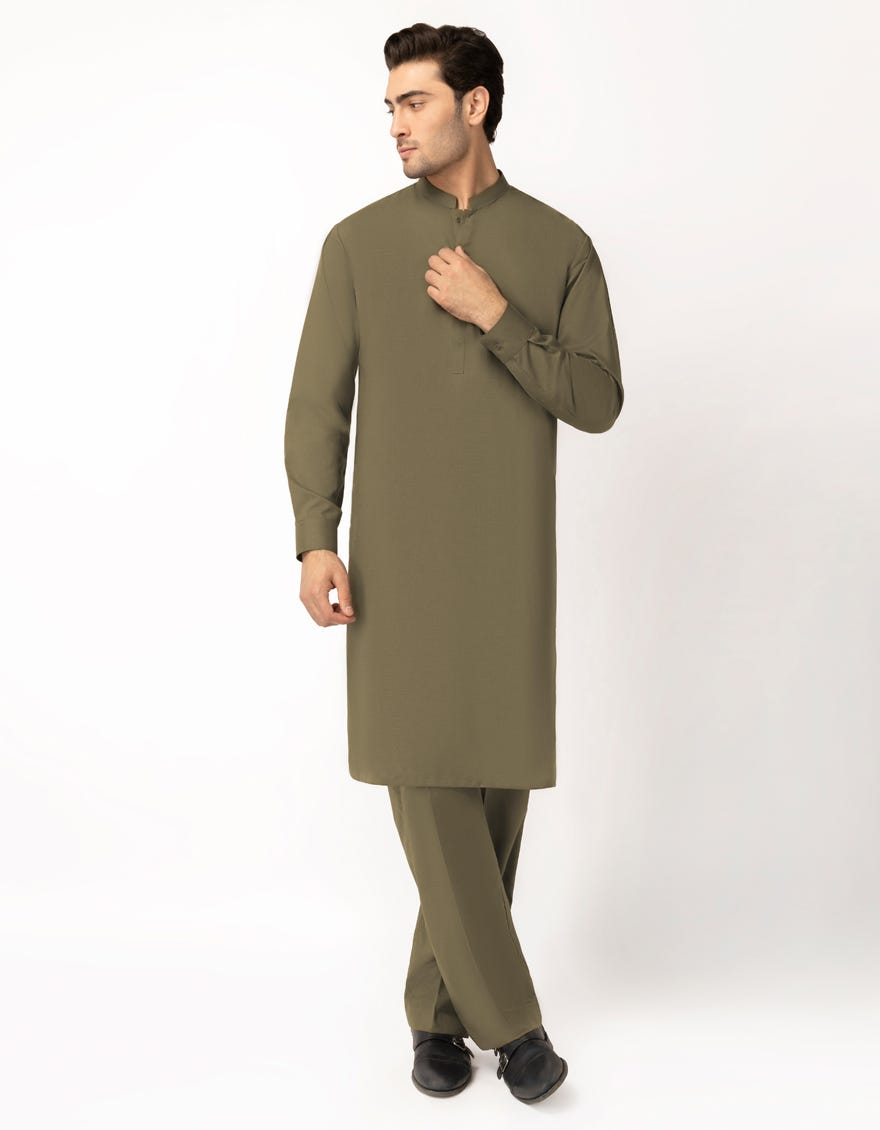 BROWN UNSTITCHED FABRIC