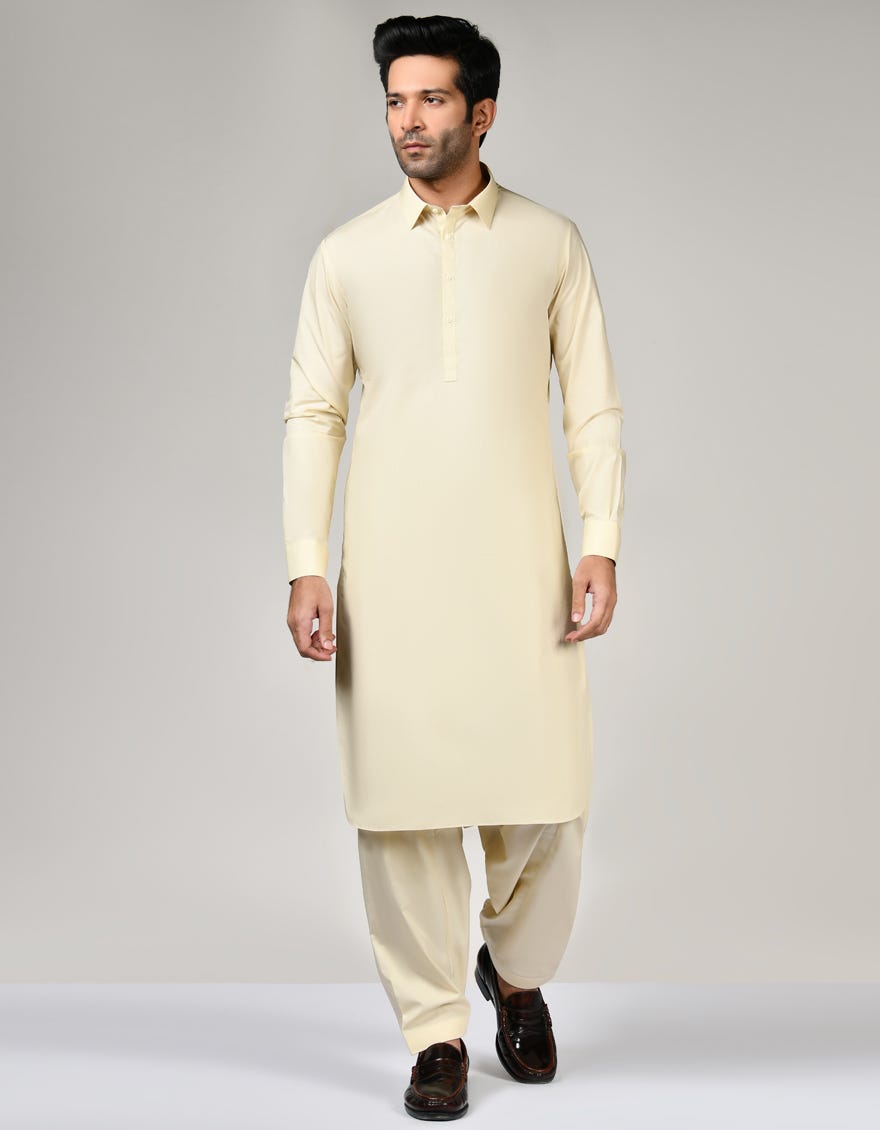 Fawn Cotton Unstitched Kameez Shalwar Fabric | Jjms-7103-Tsr