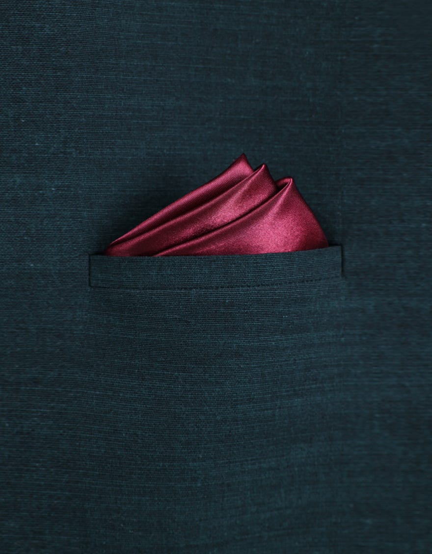 Dull White Pocket Square | Jjpsq-0010