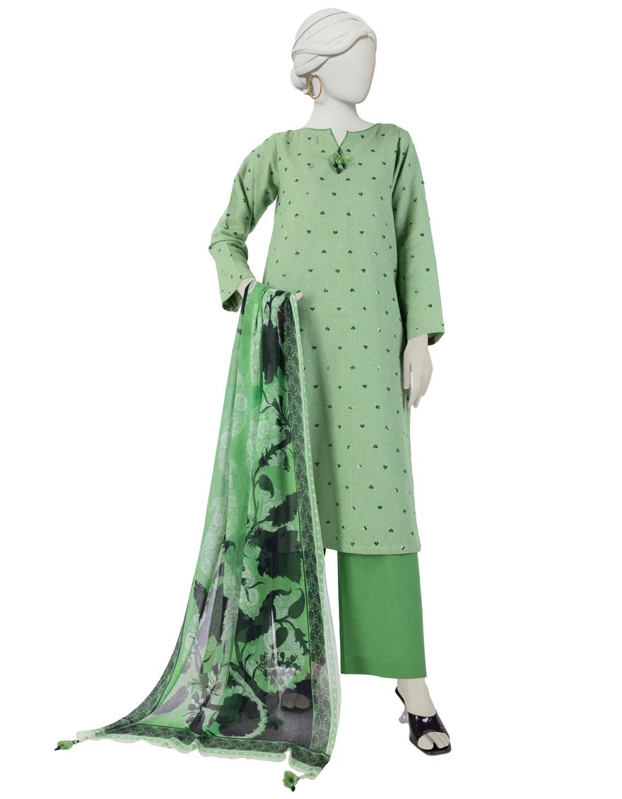 GREEN DOBBY 3PC STITCHED – J.