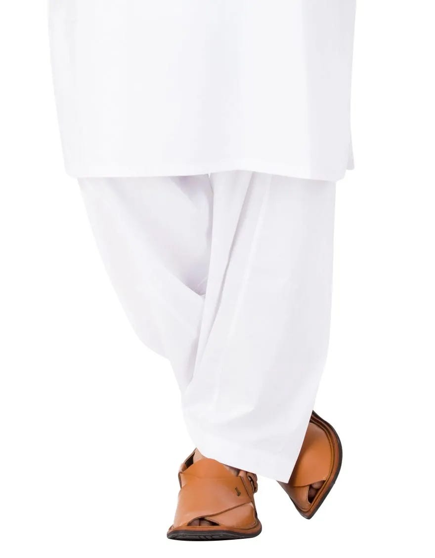 White Cotton Shalwar | Jjs-109-J-Gm128472