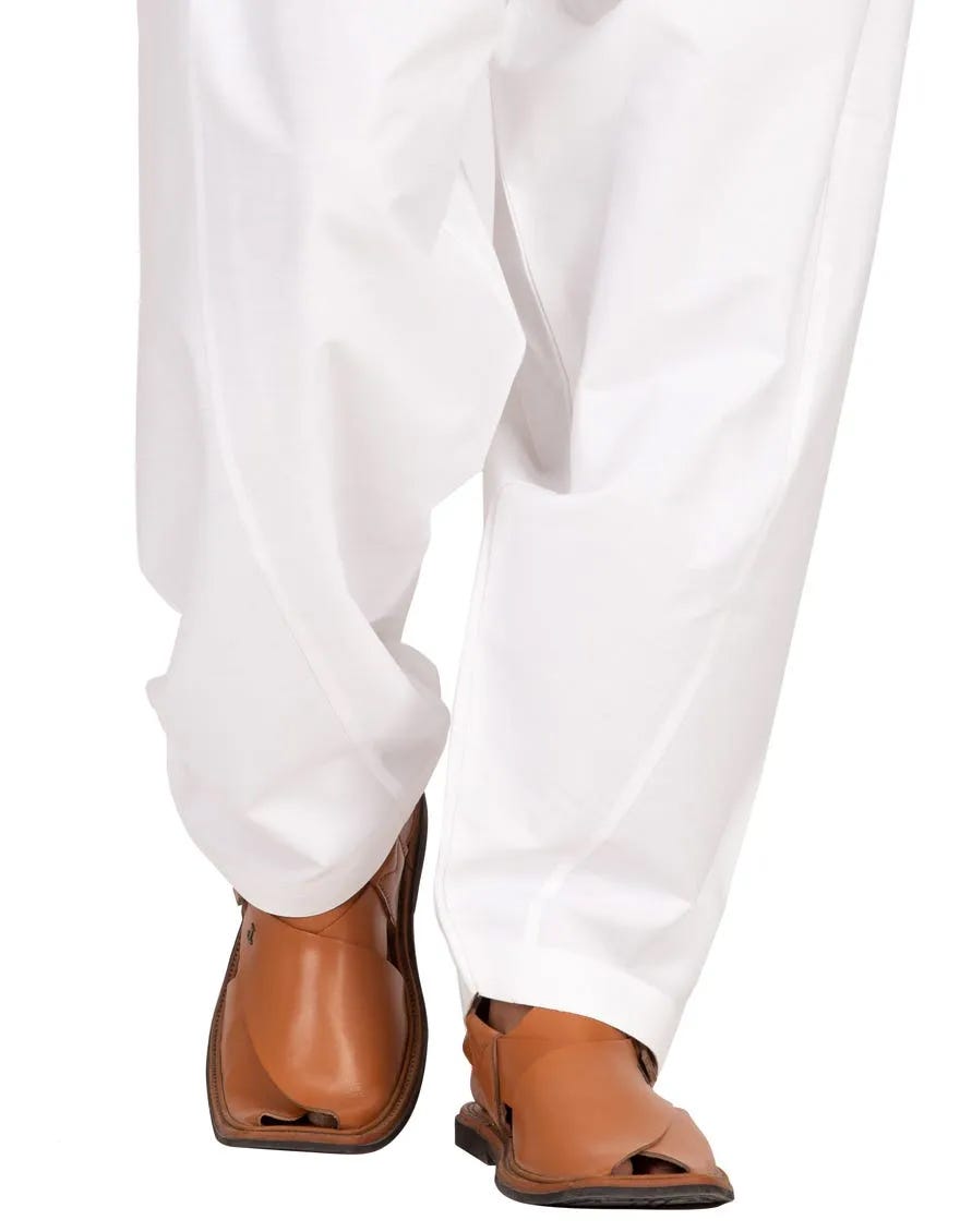 Off White Cotton Silk Shalwar | Jjs-102-J-Gm128459