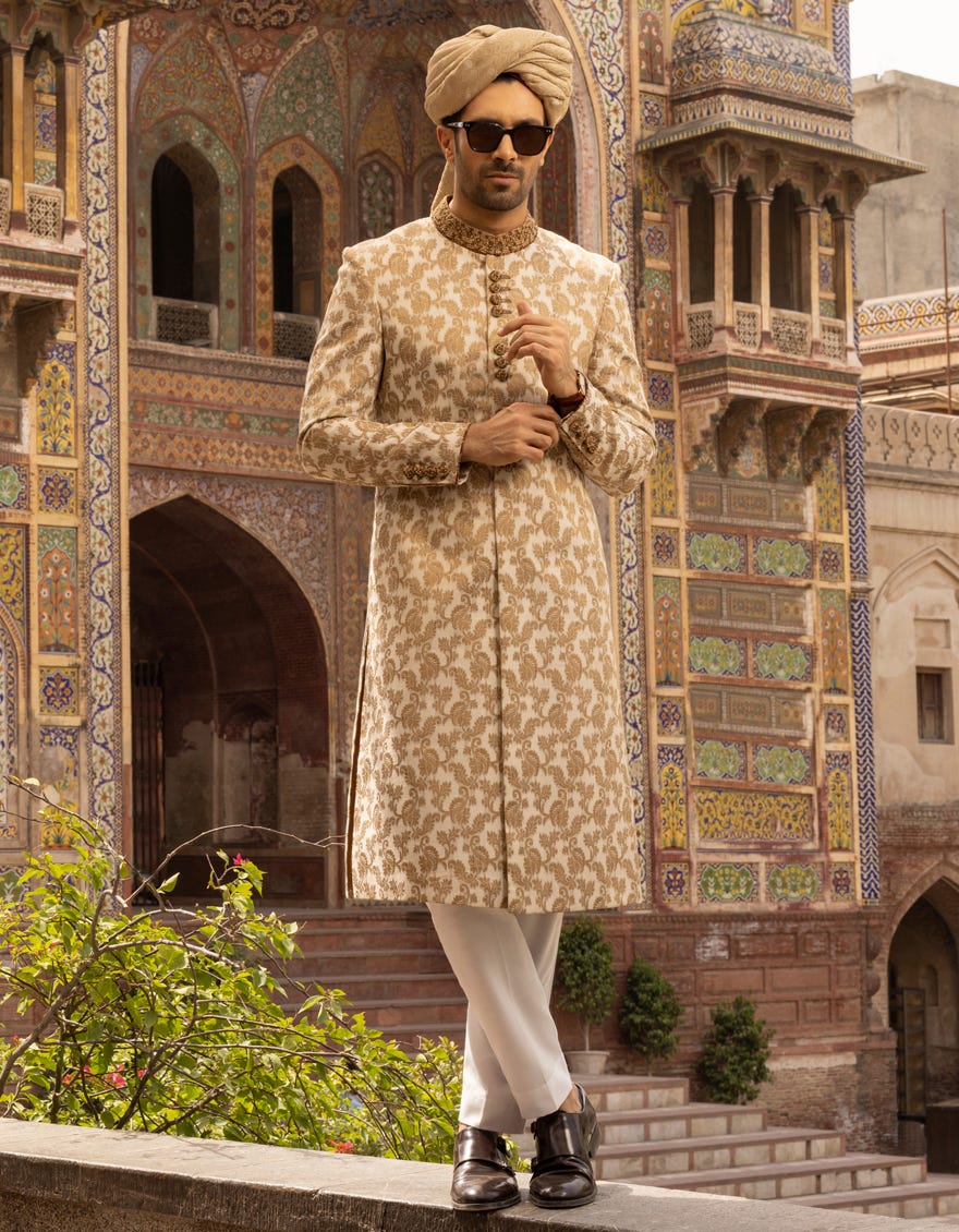 Brown Sherwani | Jjsw-555