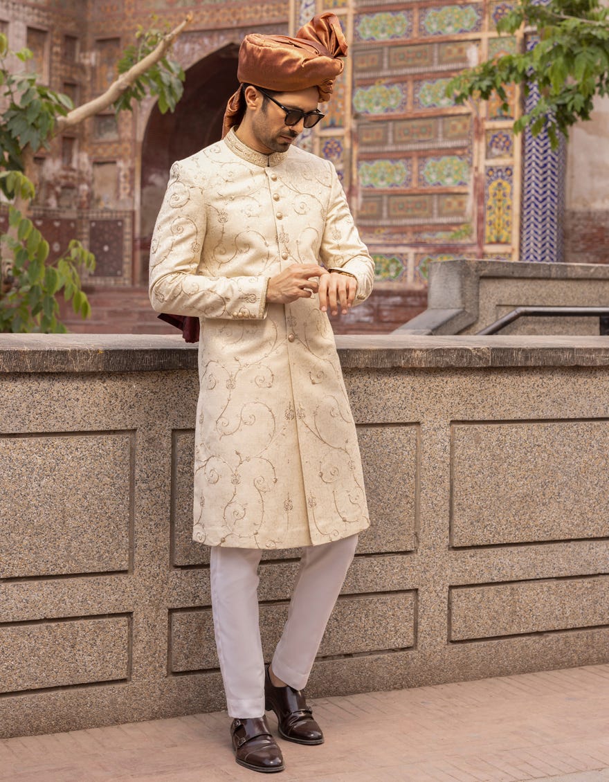 Brown Sherwani | Jjsw-560