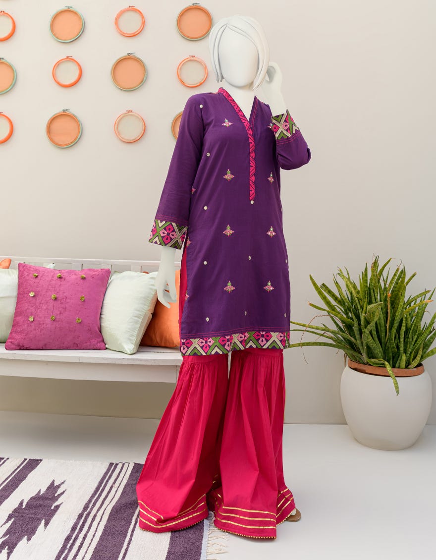 Purple Lawn Kurti | Jygk-S-Jjtk-23-073