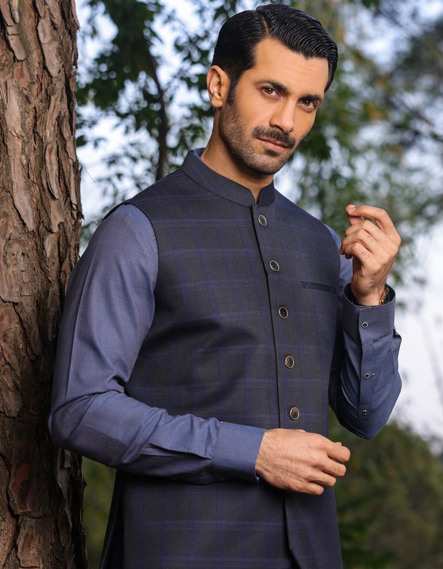 Black Blended Waistcoat | Jjvc-48020