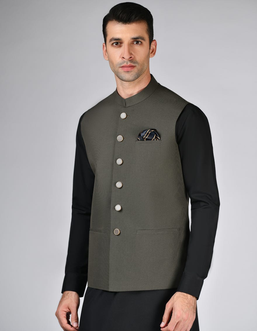 Brown Blended Waistcoat | Jjvc-A-48055
