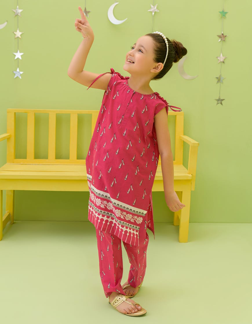 Pink Lawn Girls 2 Piece Stitched | Jgkl-S-Jk2-23-5629