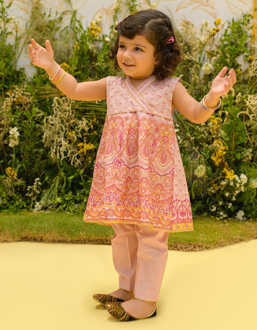Pink Lawn Infant Girl 2 Piece | Jik-S-Jk2-23-5632