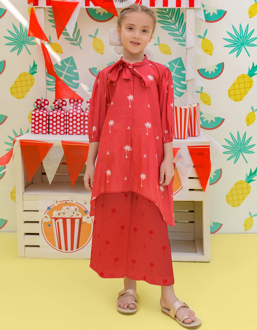 Red Lawn Girls 2 Piece Stitched | Jgkl-S-Jk2-24-5602