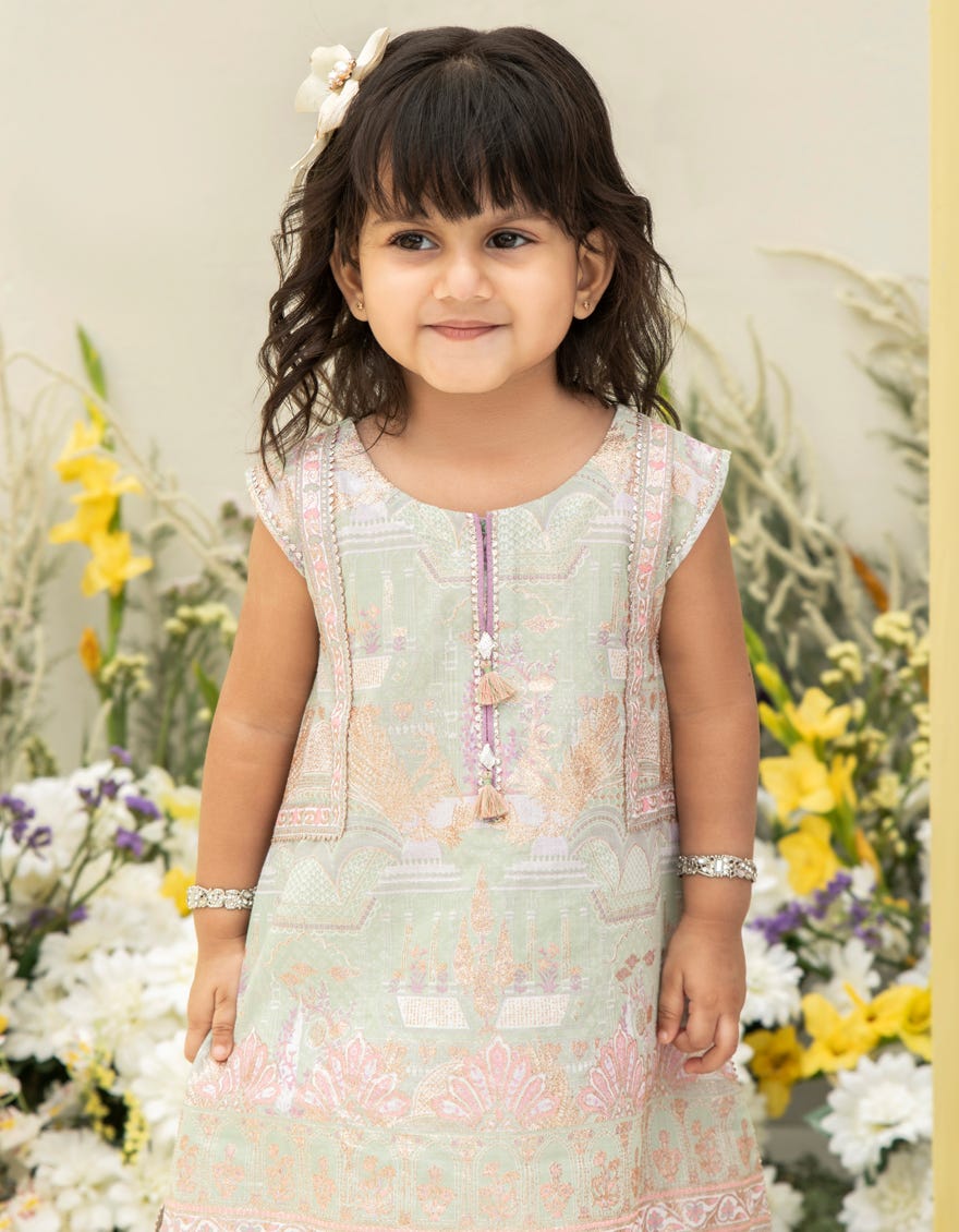 GREEN LAWN INFANT 2PC STITCHED | JGKL-S-JK2-24-5636