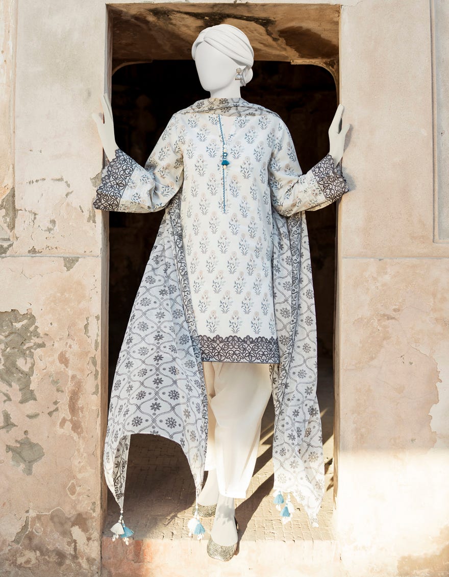 Multicolor Lawn Unstitched 3 Piece Dress | Jlawn-S-23-356