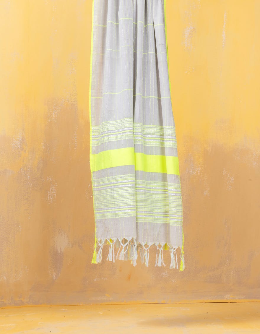 Grey Jacquard Dupatta | Jldp-S-24-2639