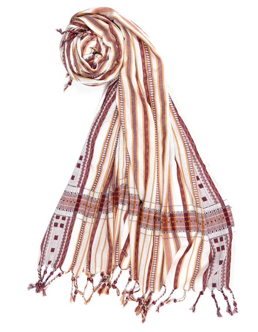 Cream Jacquard Dupatta | Jldp-S-24-2650