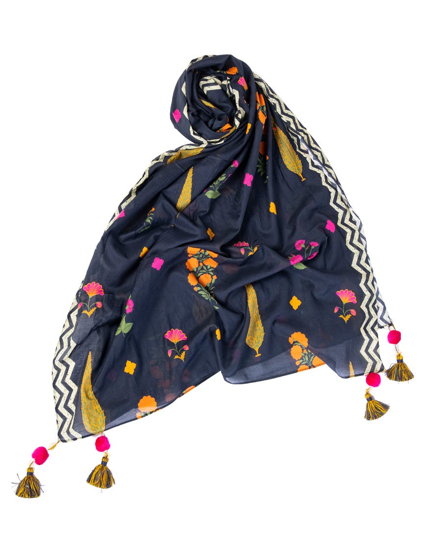 Black Lawn Dupatta | Jldp-S-24-2653