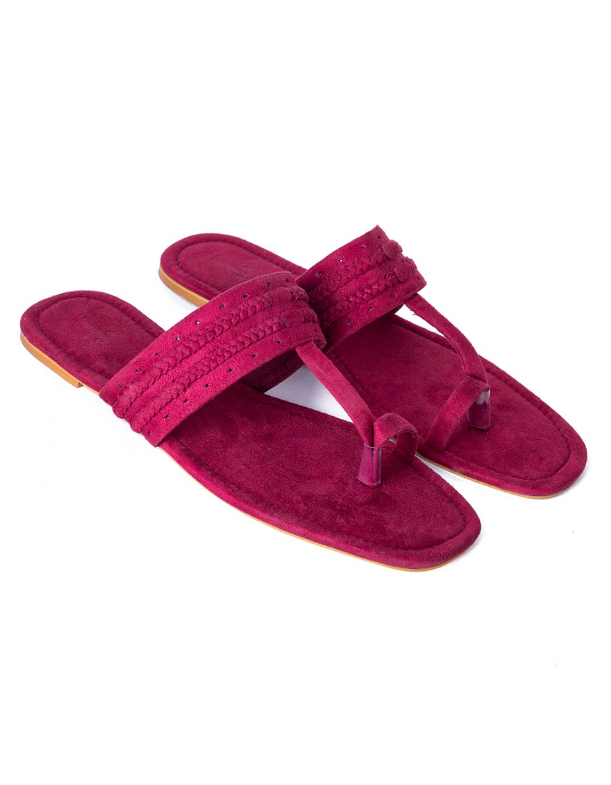 Maroon Chappal | Jlfwc-22-015