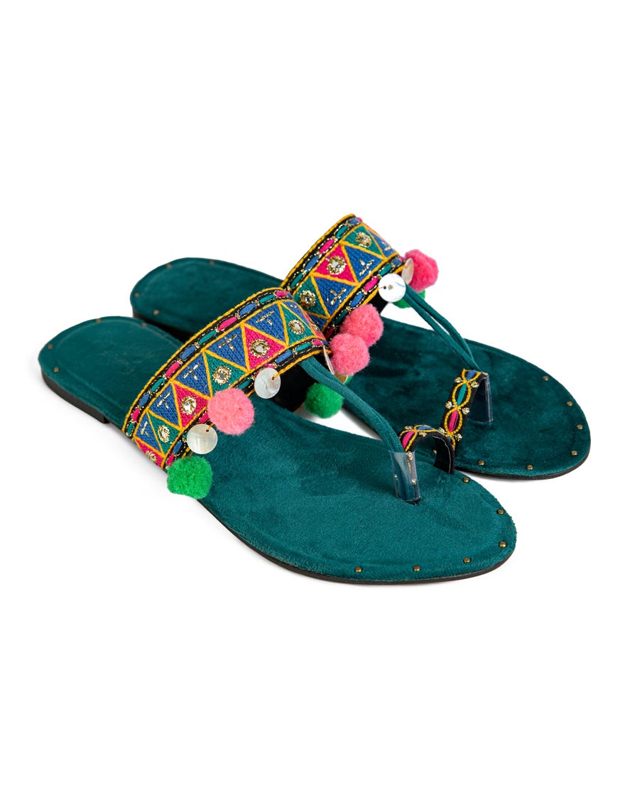 Green Chappal | Jlfwc-23-1229