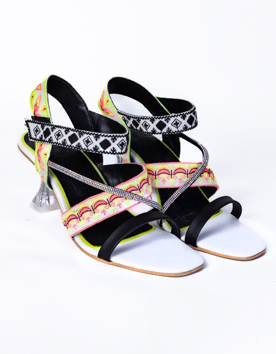 Black-White Lawn Women Footwear | Jlfwc-24-1251