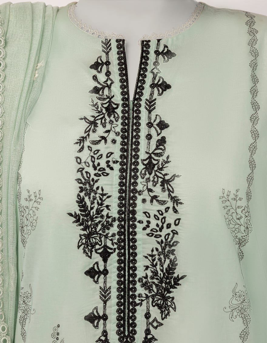 GREEN LAWN EMBROIDERED 3PC STITCHED