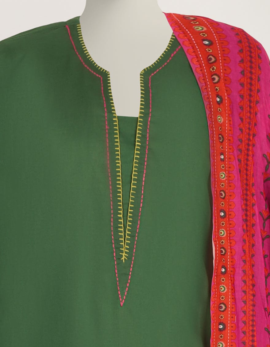 GREEN LAWN EMBROIDERED STITCHED 3PC