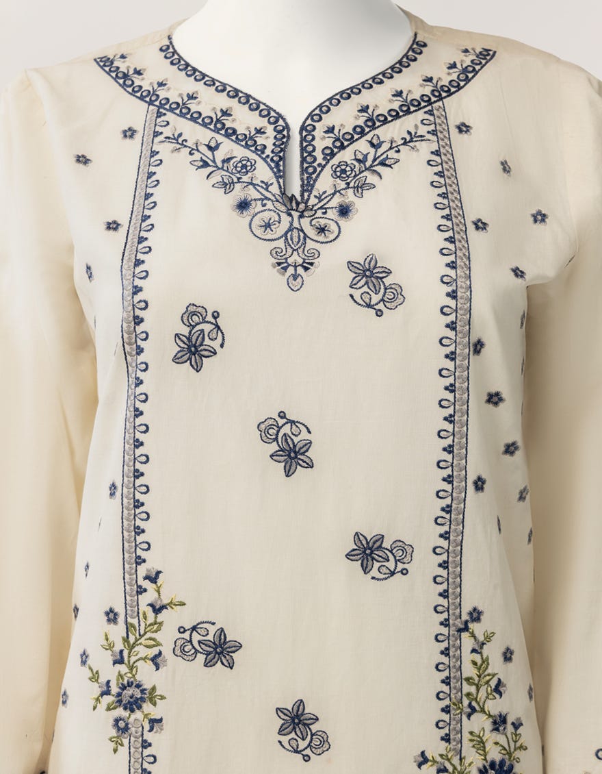 WHITE LAWN SCHIFFLI STITCHED 3PC