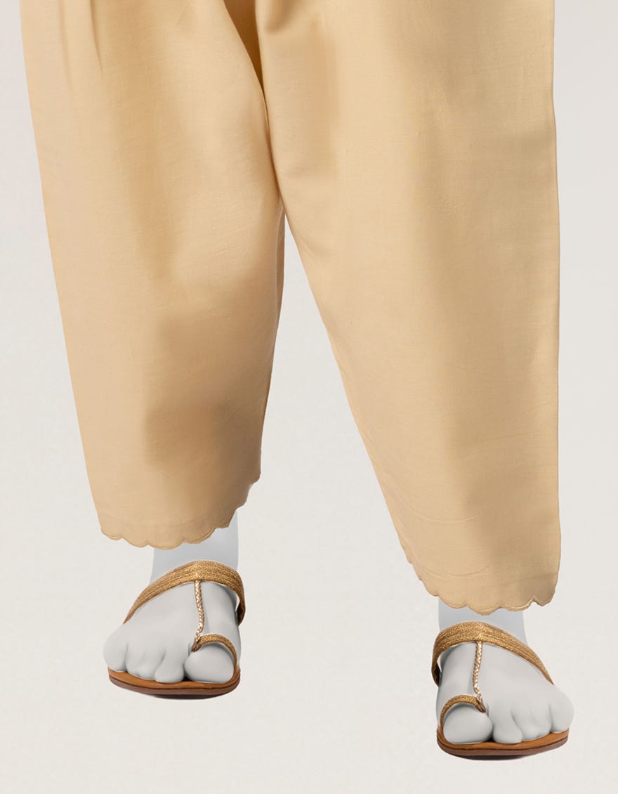 BEIGE LAWN TRENDY SHALWAR