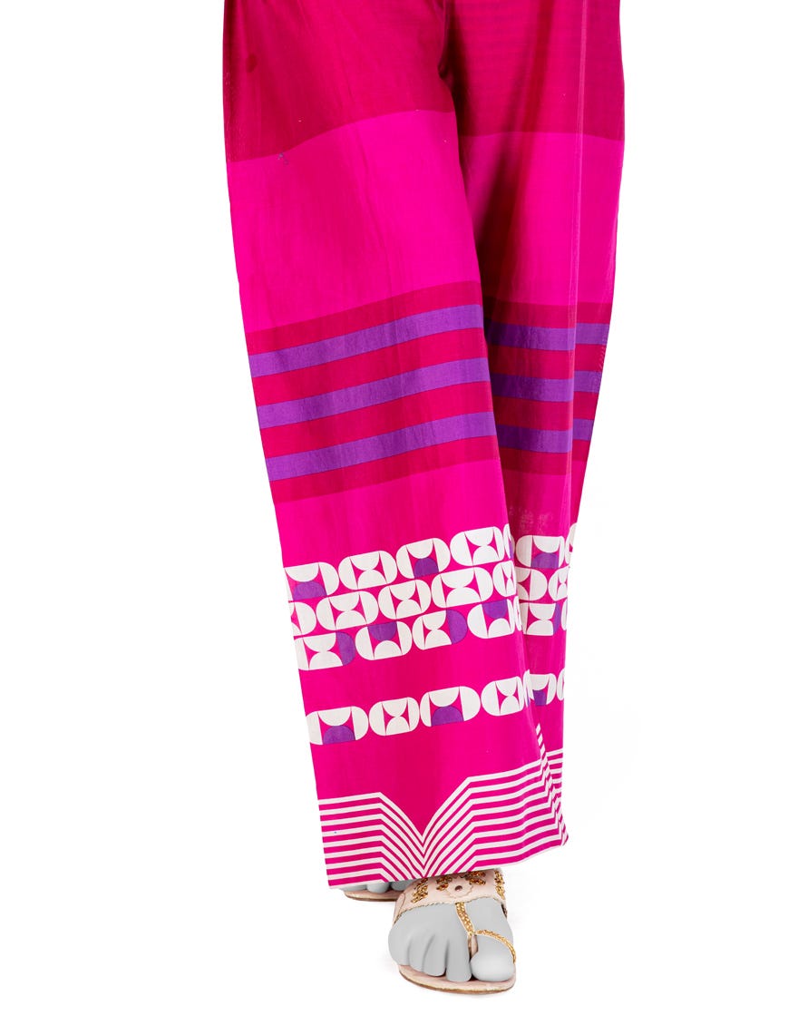PINK CAMBRIC PRINTED TROUSERS | JJLT-W-24-3067
