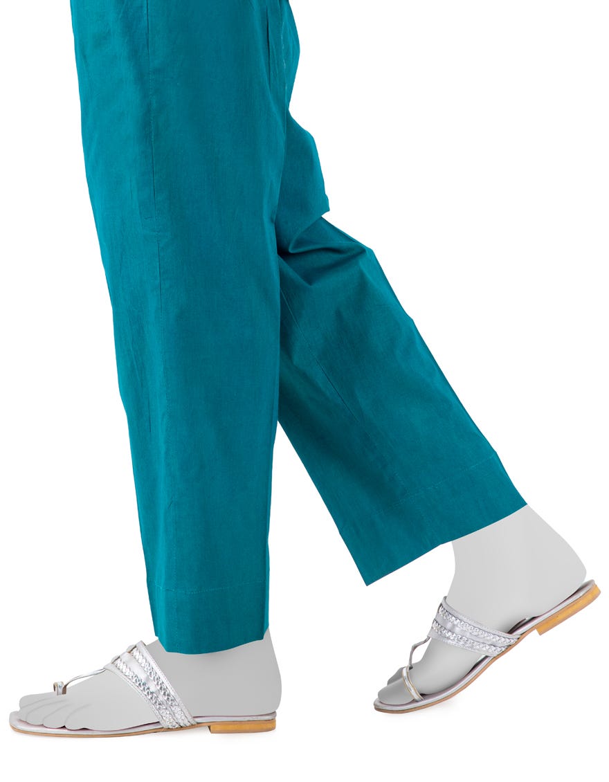TEAL CAMBRIC TROUSERS | JJLT-W-24-8044
