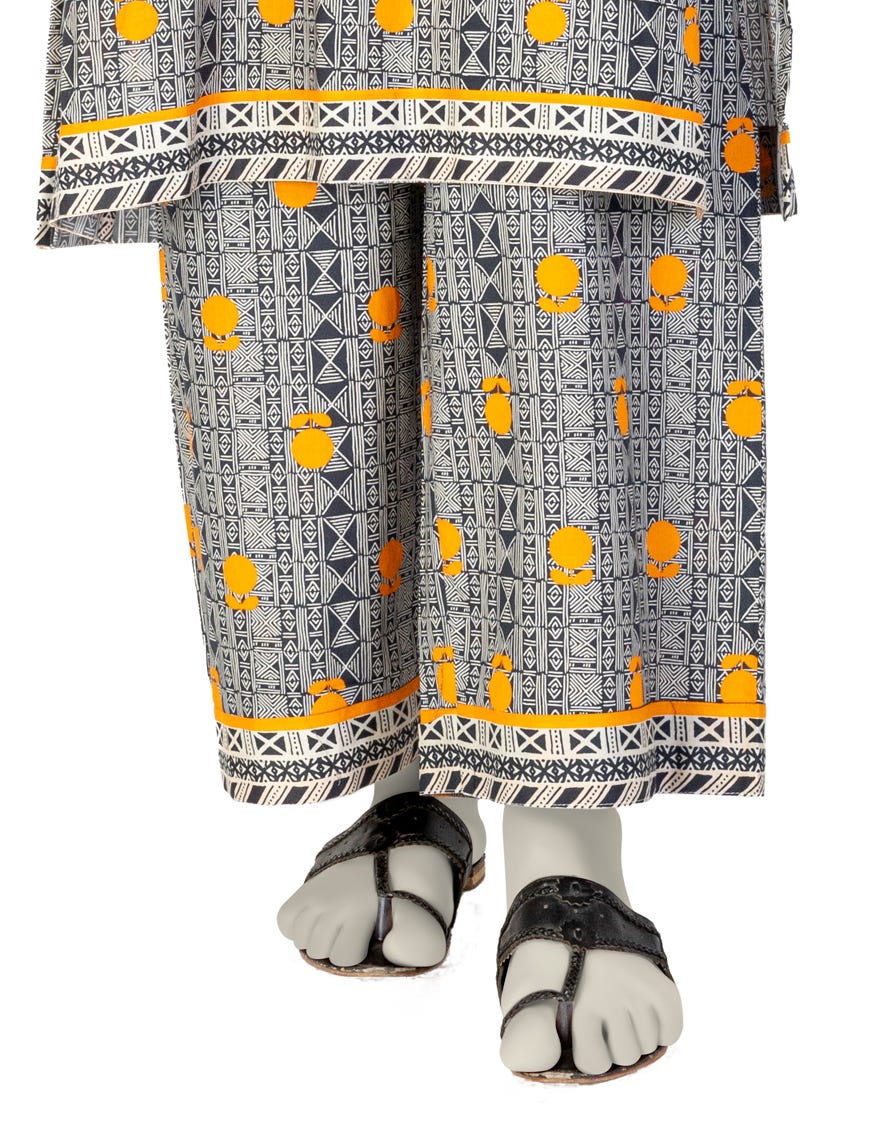 BLACK PRINTED LAWN TROUSERS