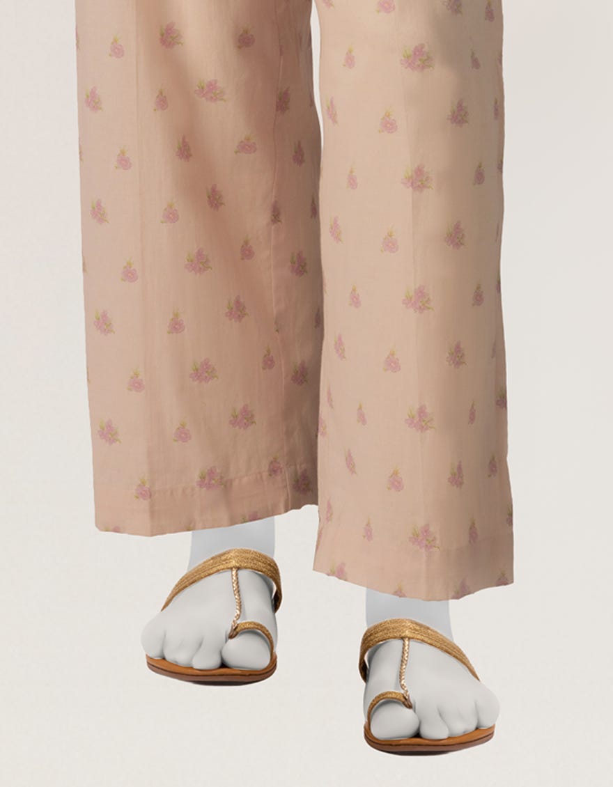 PINK BASIC FLORAL TROUSERS