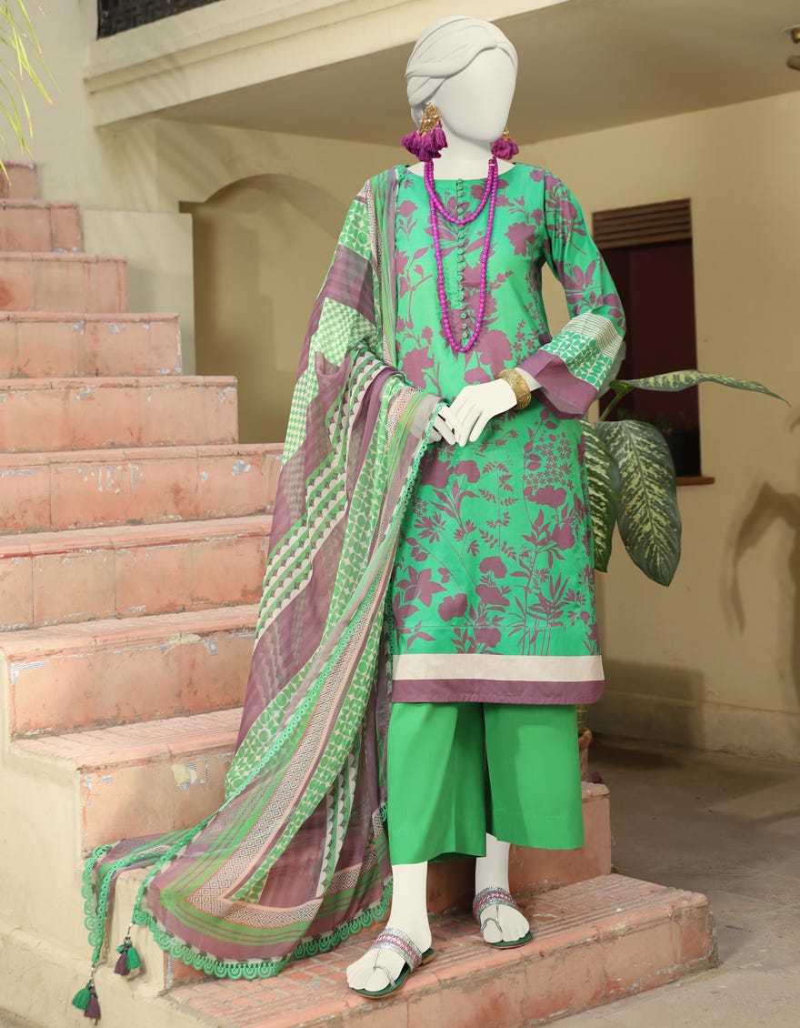 Green Lawn Unstitched 3 Piece Dress | Jlawn-S-24-562