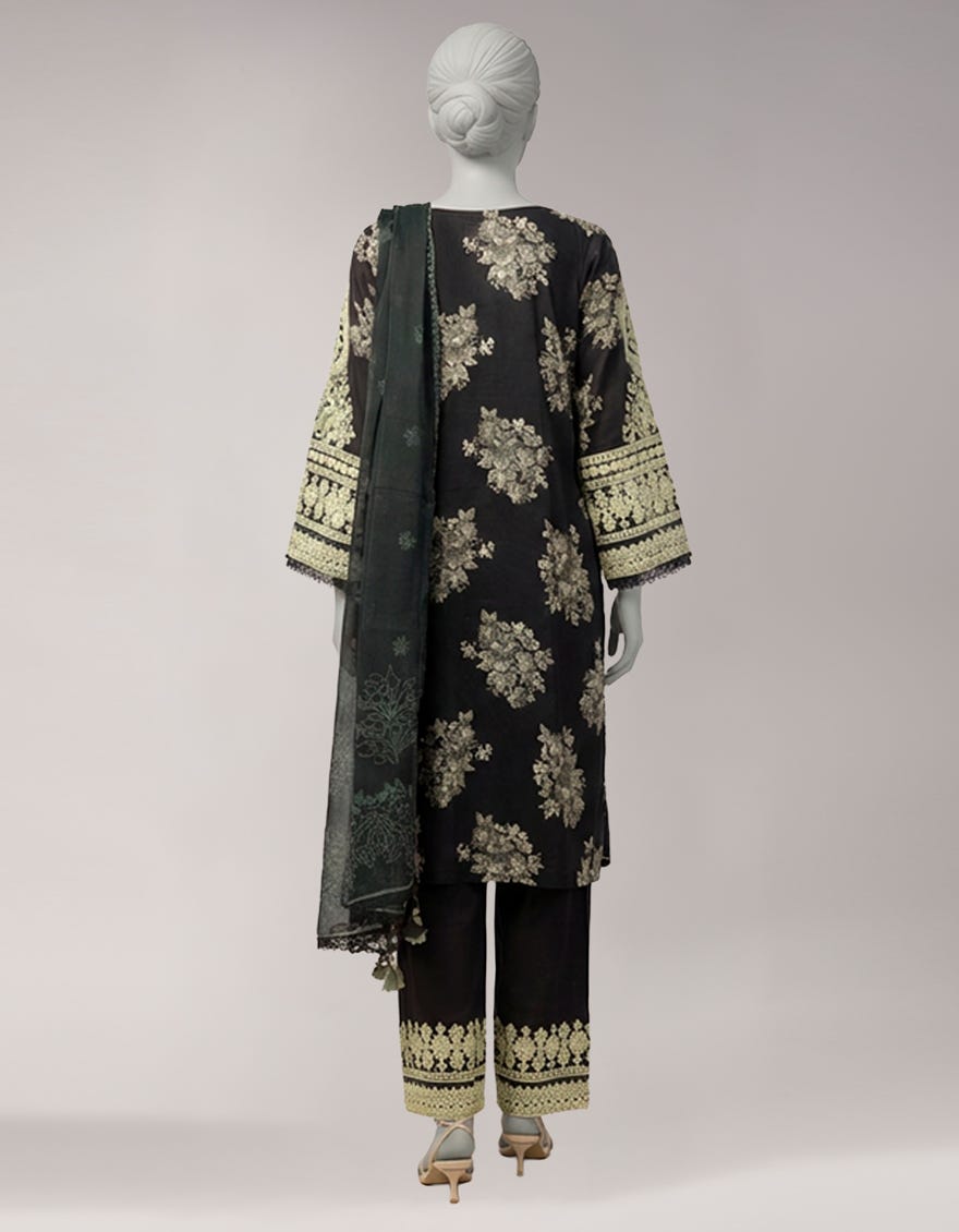 MULTICOLOR LAWN EMBROIDERED UNSTITCHED 3PC