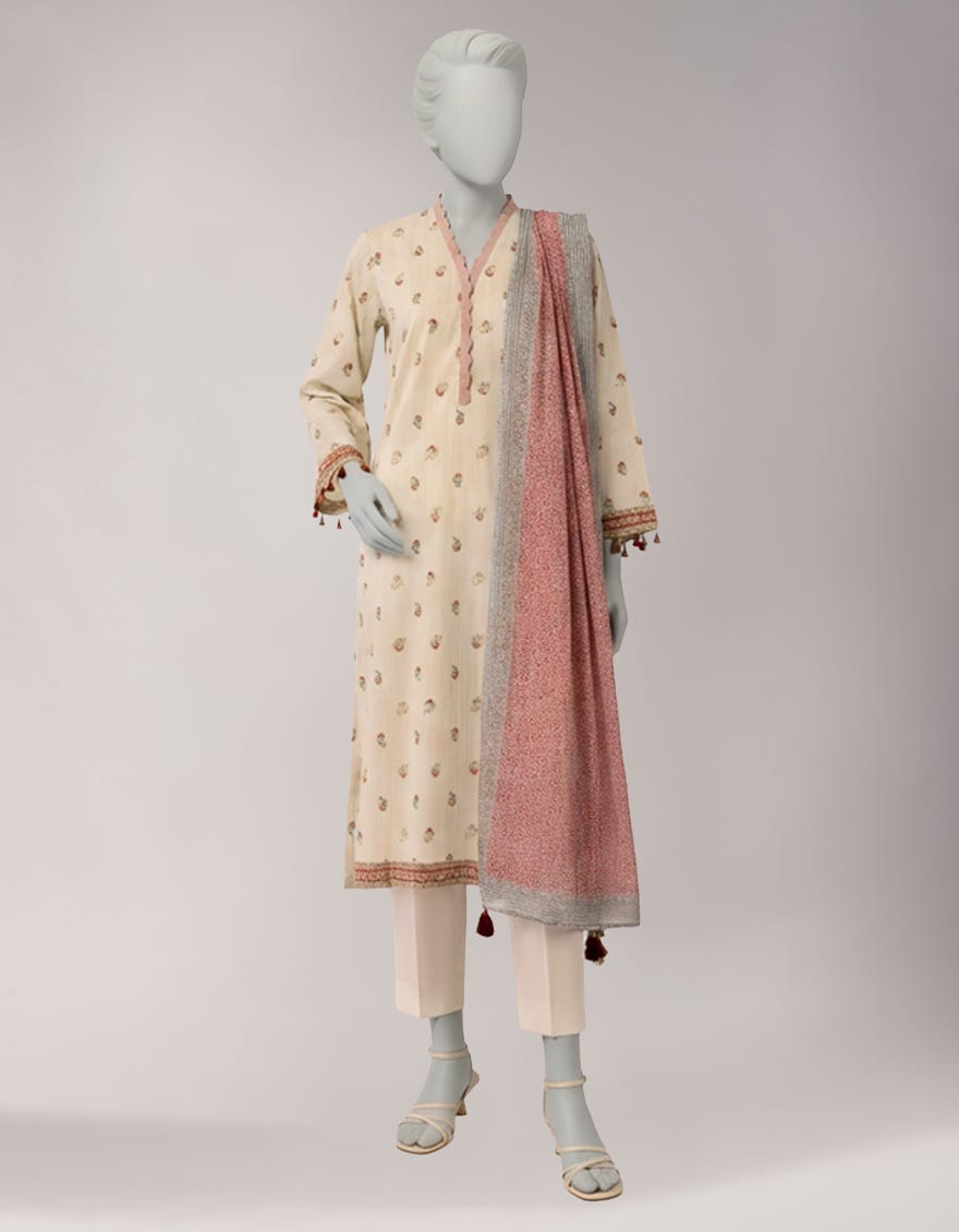 MULTICOLOR LAWN PRINTED UNSTITCHED 3PC