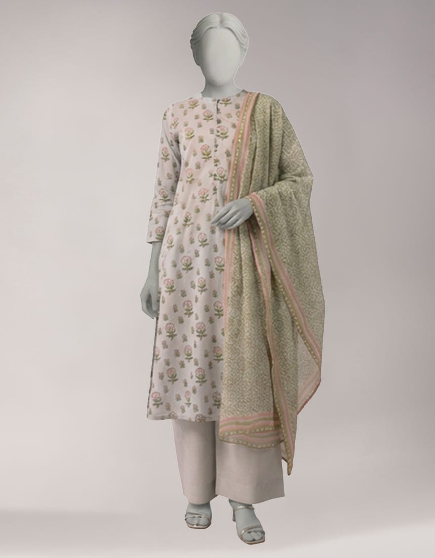 MULTICOLOR LAWN PRINTED UNSTITCHED 3PC